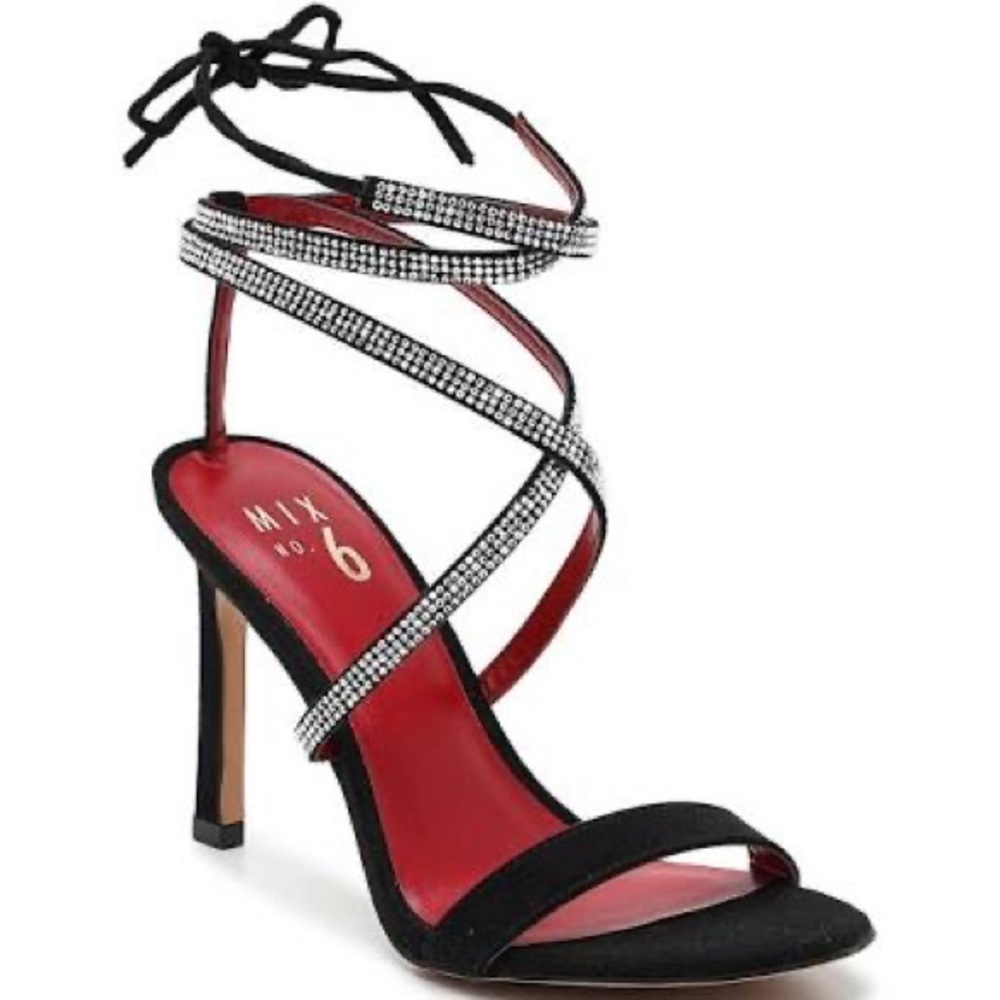 rhinestone wrap heels